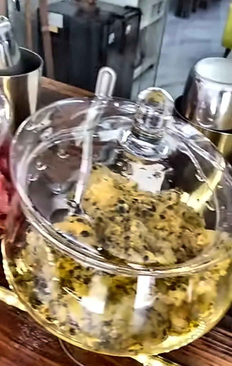 Polpa de frutas para coquetéis na estação de drinks